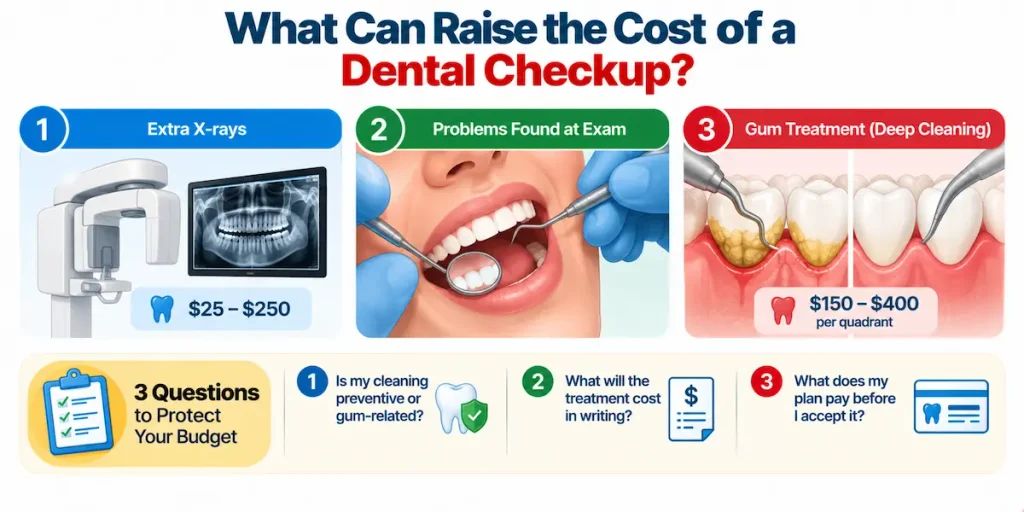 What Can Raise the Cost of a Dental Checkup
